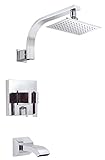 Danze D512044T Sirius Single Handle Tub and Shower Trim Kit with Efficient Flow Showerhead, Chrome [