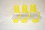 Set of 3 Baby Bottle Replacement Caps (Soft Flexible Silicone)For Slim Bottles. NippyLid Universal B