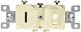 Morris 82095 Toggle Switch and Pilot Light, Single Pole, 120V, 15 Amp Current, Ivory [並行輸入品]