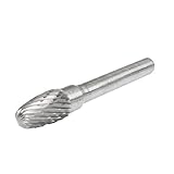 uxcell ロータリーファイル　グラインダー　卵形　超硬　6mmシャンク