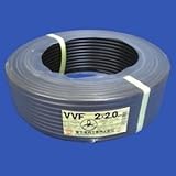 ★切売販売★富士電線 カラーVVFケーブル 2.0mm×2心 1m単位切り売り (黒) VVF2.0×2Cクロ