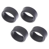 Generic 4個 1/64スケール ゴムタイヤ 改造パーツ RC車両タイヤ ダイキャストカーモデル用, パンクしたタイヤ