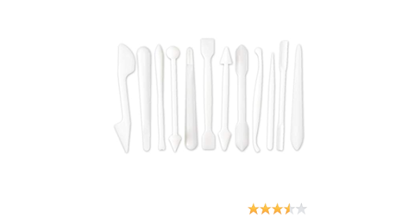 Amazon Co Jp シュガークラフト クレイ クラフト 粘土 細工 細工棒 へら ツール 12本 セット ホワイト 粘土細工 クレイクラフト シュガークラフト マジパン 和菓子作り 道具 ヘラセット 白 12本 ホビー