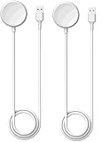 ライフパッション FORアップルウォッチ充電器AppleWatch充電器充電ケーブルワイヤレス充電機マグネット式充電ケーブル持ち運び便利軽量急速充電器AppleWatchSeries9/8/7/6/5/4/3/2/1/SE/Ultra対応Type-CホワイトUSBA,2本