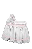 Babydoll Bedding Classic Hotel Style II Neutral Bassinet Liner Skirt and Hood for boy and girly-Whit