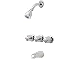 Pfister g01 – 3210 Pfister 3-handleタブ&シャワー蛇口withメタルノブハンドルポリッシュクロームで、2.0 GPM