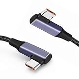 USB C ケーブル L字 1M Type-c L型 PD対応 100W急速充電 超高耐久ナイロンiPhone15/MacBook/iPad/Galaxy/Xperia/PS5/Switch等タイプc機種対応【ビデオ出力非対応】
