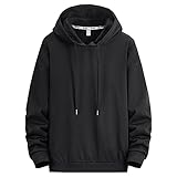 [Anzn] パーカー メンズ プルオーバー スウェットシャツ メンズ 無地 フード付き 秋服 ゆったり シンプル カジュアル 大きいサイズ
