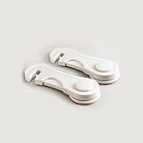 Seliyi ワンタッチ 回転式 ベビー ガード ストッパー / ドアロック 引き出し 戸棚 引き戸 いたずら防止 (ホワイト 2個)