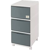 ドウシシャ(Doshisha) グレー 幅33×奥行46.5×高さ70.5cm チェスト 3段 キャスター付き MSC3370-GY