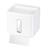 Duomishu トイレットペーパーホルダー 紙巻器 棚付き スマホ置き 壁掛け式 日本語説明書付き 防水 ホワイト