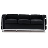 DAIVA ル・コルビジェ ＬＣ２グランコンフォートソファ ３人掛けソファ3P (番号：black / 注意！商品の内訳は「ブラック」のみ)