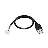 CERRXIAN usb2.0ケーブル 0.3m 4ピン XH2.54 mm USB延長ケーブル usb Aオス-4pinメス マザーボード接続用