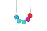 Glitter and Spice Silicone Teething Necklace Geometric Collection, Ariel [並行輸入品]