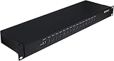 SEDNA - 15ポート USB 3.1 Gen I ハブ ( 5Gbps ) - 19インチ 1U ラックマウント ( 5V10A AC/DCアダプター )