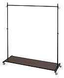 頑丈ハンガー シングル150cm 【耐荷重約40kg/キャスター付き/高さ調節可能】