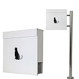 郵便ポスト郵便受けおしゃれ北欧モダンデザイン大型鍵付きスタンド型マグネット付きホワイト白色ポストpm281s-pm389
