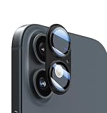 Apapeyaカメラ保護フィルム iPhone 16/16 Plus用カメラカバー 全面保護 高透過率 強化ガラス レンズフィルム 合金サンドブラスト製 一体型レンズ保護ケース 指紋防止・1:1サイズ・露出オーバー防止・防爆裂耐衝撃・ケースに干涉なし