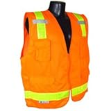Radians SV7POXL Class 2 Prismatic Gloss Reflector Surveyor Safety Vest, Orange, Extra large by Radia