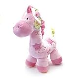 TW キリンオルゴール引き式ベル、恐竜引き式ベルぬいぐるみおもちゃ(ピンクキリン)