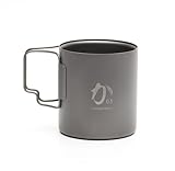 アウトドア用チタンダブルマグカップ 370ml KCU-370-D