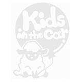 ホワイト（白） Kids in the car〈羊 ひつじ ヒツジ 動物〉ステッカー 窓ガラス シール パーティファッション キッズ イン ザ カー ※吸...