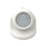 Lixada 人感センサー 回転 ナイトライト 9 LED PIR 照明 コリドー 省エネ キャビネット 小型 ポータブル バッテリー/電源 自動 取り外し可能