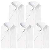 [アトリエ365] 半袖 ワイシャツ 白 5枚セット クールビズ ビジネス ホワイト イージーケア 形態安定 Yシャツ/at-ms-set-1060-ats-L-41-bd-22SS-5s