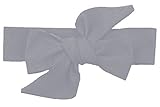 Nice Days（ナイス　ディズ） レトロ欧米風赤ちゃん　子供のヘアバンド　可愛い蝶結び　ヘアクリップ ヘアアクセサリー (グレー)