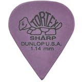 Jim Dunlop TORTEX SHARP Pick 12枚セット 1.14mm トーテックス シャープ ピック ＆ Musent Custom Players Pick 付き | 412B114-PUR-12P