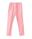 Plus Nao(プラスナオ) 子供用 レギンス レギパン ウエストゴム ロングパンツ シンプル 無地 男の子 女の子 キッズ ジュニア 110 120 130 14 130 ピンク