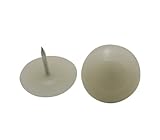 Amanaote丸型大頭ネイル0.9 "直径プラスチックフラットヘッドカラーホワイトソファデコレーションパック60用