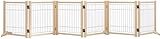 YOCAN ペットゲート ペットフェンス 高さ58cm 幅351cm ペットサークル 木製犬用ゲート 置くだけ 折りたたみ ついたて ペット