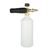 KKmoon 洗車 フォームガン 泡発生機 1Lボトル フォーム調節可能 スノーフォームノズル ウォッシュガン 高圧クリーニングガン適応