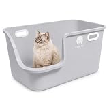 猫トイレ 大型トイレ 65サイズ 82サイズ 猫トイレ 大きい 飛散防止 おしゃれ キャッツトイトイレ猫 トイレ 猫トイレ 猫 トイレ 大型 猫のトイレ 猫砂盆 ネコ トイレ (65cmグレー)