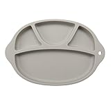 Carfeny ベビー お食事マット シリコン ランチョンマット 子供用 離乳食 ベビー食器 滑り止め (グレー)