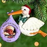 1 X Hallmark Keepsake Ornament Baby's First Christmas Photo Holder Dated 2000 by Keepsake Ornament
