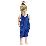 Franterd赤ちゃん女の子ロンパースストラップ、KidジャンプスーツPieceパンツClothing ブルー