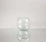 WGV Clear Bubble Bowl Glass Vase 6-Inch with Glass Cleaning Cloth [並行輸入品]