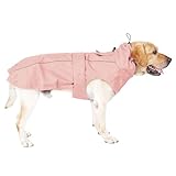 MAMORE 犬 レインコート カッパ 雨具 防雨犬服 ジャケット ドッグ雨合羽 ポンチョ 防水 撥水 防風 着脱簡単 通気 軽量 快適 防塵 耐水 梅雨対策 夏秋春 小型犬 中型犬 大型犬 超大型犬 散歩 反射材 (XS, ピンク)