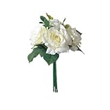 asca 造花 ローズブーケ ホワイト