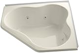 Kohler K-1154-FH-47 5454 Corner Whirlpool with Flange and Heater, Almond [並行輸入品]