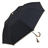 Refume レフューム パイピング 日傘 折りたたみ 完全遮光 遮光率100% 軽量 晴雨兼用 ブラック ネイビー ベージュ 黒 REFU