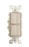Leviton 5634-GY 15 Amp, 120/277 Volt, Decora Brand Style Single-Pole, AC Combination Switch, Commerc