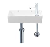 LIXIL(リクシル) INAX 手洗器 オーバーカウンター式・壁付式 ピュアホワイト L-35/BW1