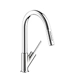 Hansgrohe 10824001 Starck HighArc Prep Kitchen Faucet, Chrome [並行輸入品]