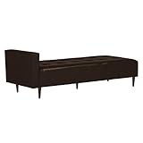 arne ベンチソファ 背もたれ無し ベンチチェアー 長椅子 片肘付き イス ダイニング 2～3人掛け 合皮レザー Baggy SA 3×7 ダークブラウン