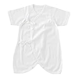 (チャックル) chuckle *WAFUわふ*白無地新生児コンビ肌着【日本製】 ホワイト 50-60cm M8303-00-10