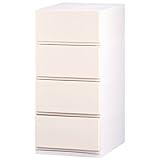 リブウェル(Livewell) 日本製 彩 -Irodori- チェスト 簡易組み立て式 (アイボリー, 35cm幅 4段)