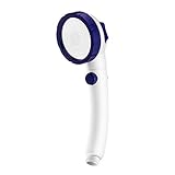 Littleliving シャワーヘッド 3段階モード調節 ストップボタン付き バス用品 節水 軽量 極細水流 低水圧増圧 国際汎用基準G1/2 工具不要 取付簡単 (ブルー)